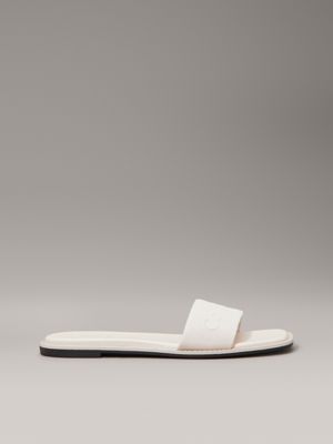 purple canvas sliders for women calvin klein