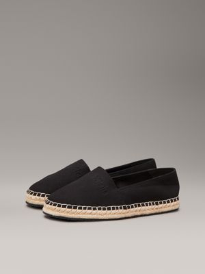 ck black canvas espadrilles for women calvin klein