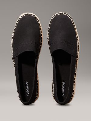 ck black canvas espadrilles for women calvin klein