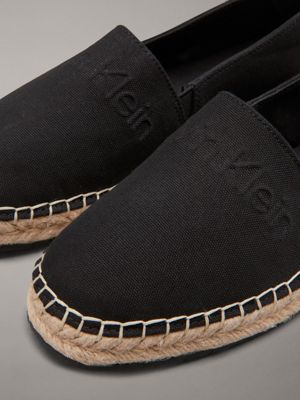 ck black canvas espadrilles for women calvin klein