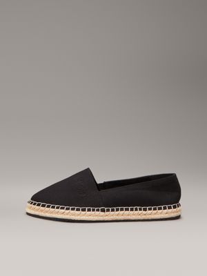 ck black canvas espadrilles for women calvin klein