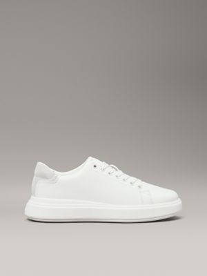 white leather trainers for women calvin klein