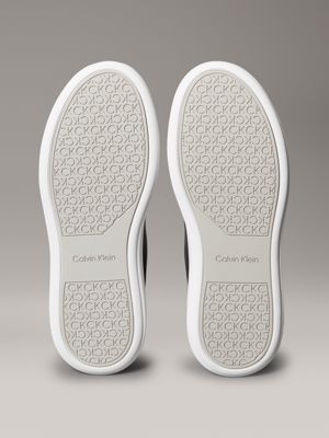 ck black/moonstruck leather trainers for women calvin klein