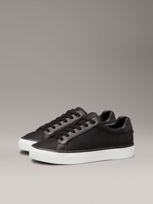 ck black logo jacquard trainers for women calvin klein