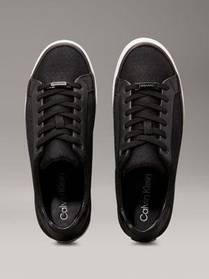 ck black logo jacquard trainers for women calvin klein