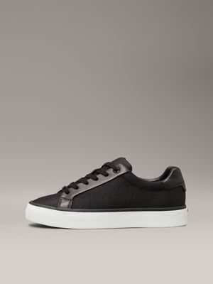 ck black logo jacquard trainers for women calvin klein