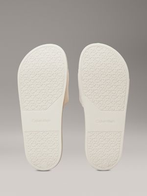 turtledove logo jacquard sliders for women calvin klein