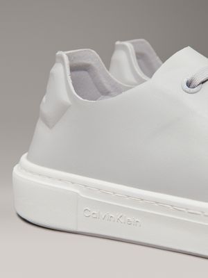 mirage gray leather trainers for women calvin klein