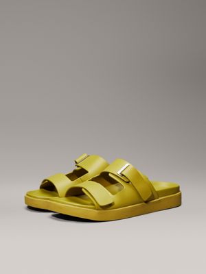 avocado oil leather sandals for women calvin klein