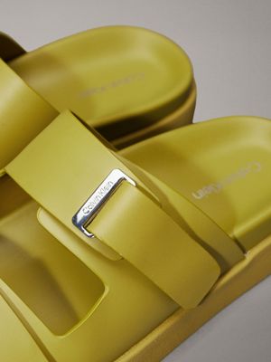 avocado oil leather sandals for women calvin klein