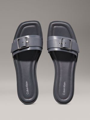 turbulence leather sliders for women calvin klein