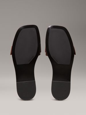 chocolate lab leather sliders for women calvin klein