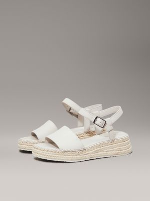 moonstruck leather espadrille platform sandals for women calvin klein