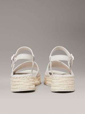 moonstruck leather espadrille platform sandals for women calvin klein