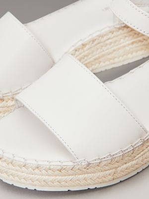 moonstruck leather espadrille platform sandals for women calvin klein