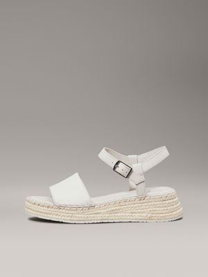 moonstruck leather espadrille platform sandals for women calvin klein