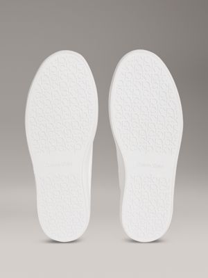 zapatillas con logo triple bright white de mujeres calvin klein