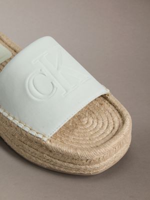 misty blue ebeth - platform espadrille sliders for women calvin klein