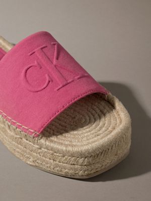 ebeth - ciabatte espadrillas con plateau pink yarrow da donne calvin klein