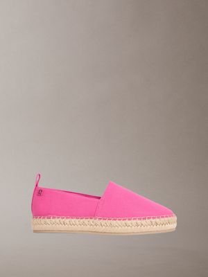 pink tessa - canvas emblem logo espadrilles for women calvin klein