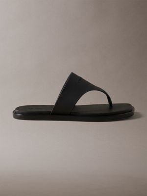 black finni - jelly flat thong sandals for women calvin klein