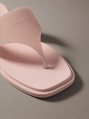 peach whip finni - jelly flat thong sandals for women calvin klein
