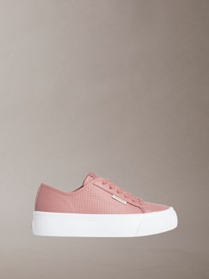 pink valentina - leather platform trainers for women calvin klein