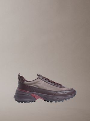 trailblazer - baskets en cuir brown pour femmes calvin klein