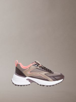multi trailblazer — mesh mix runner trainers for women calvin klein