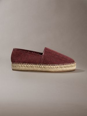 red emblem logo espadrilles for women calvin klein