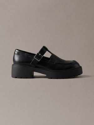 black ck bold - leather mary jane loafers for women calvin klein