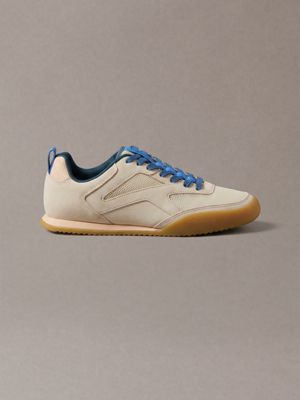 yellow ck kayla - suede runner trainers for women calvin klein