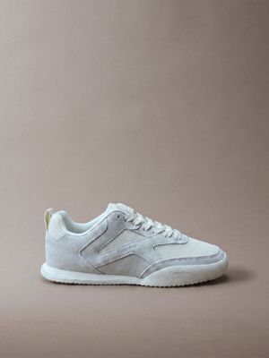 grey ck kayla - suede runner trainers for women calvin klein