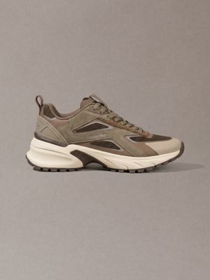 pink knit mesh runner trainers for women calvin klein