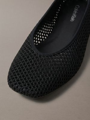 triple black liliana - mesh ballerinas for women calvin klein