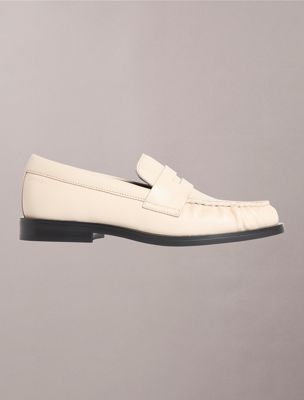 thea - penny loafer in pelle con pieghe  da donne calvin klein