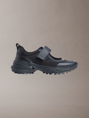 black trailblazer — velcro runner trainers for women calvin klein