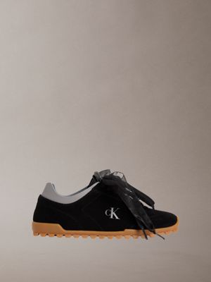 black murica - suede organza runner trainers for women calvin klein