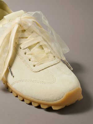 anise flower suede organza runner trainers for women calvin klein