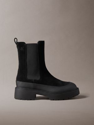 black ck bold - suede chelsea boots for women calvin klein