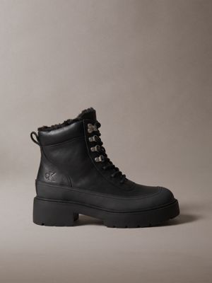 ck bold - scarponcini da trekking in pelle black da donne calvin klein