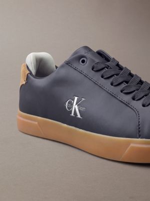 fudge/marshmallow/gum leather signature logo trainers for women calvin klein
