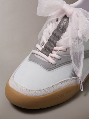pearl grey/formal grey/lilac/gum ck kayla - organza runner trainers for women calvin klein