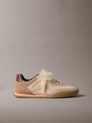beige ck kayla - organza runner trainers for women calvin klein