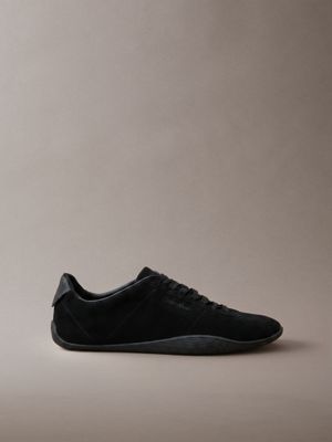 sneaker ballerina ibride in misto camoscio e cuoio black da donne calvin klein
