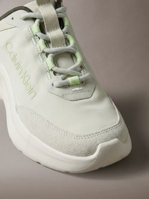 ck curve - sneakers runner leggere misty blue/white green/olive night da donne calvin klein
