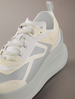 ck volumax - sneakers sovradimensionate bright white/vanilla/dirty martini da donne calvin klein