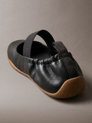 sneakers ballerina ibride in pelle fudge/gum da donne calvin klein