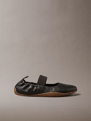 sneakers ballerina ibride in pelle black da donne calvin klein