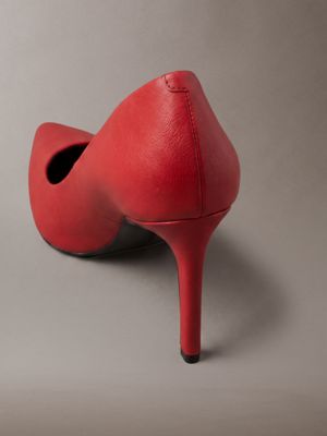 lava falls stiletto-pumps aus leder für damen - calvin klein